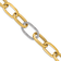 14K Yellow Gold with White Rhodium Diamond Oval 8-inch Bracelet 0.50ctw