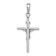 Rhodium Over 14k White Gold Stick Style Crucifix Pendant