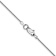 Rhodium Over 14k White Gold 0.8mm Solid Diamond-Cut Parisian Wheat Chain