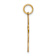 14k Yellow Gold Satin Loop with Center Heart Cross Pendant