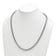 Rhodium Over Sterling Silver 6.0mm Box 30 Inch Chain