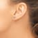 Rhodium Over 14k White Gold 5.5mm Small Fancy Ball Stud Earrings