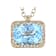 Sky Blue Topaz And White Topaz Pendant Necklace In 18K Gold Over
Sterling Silver 23.90ctw