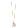 14K Two-tone Fancy Link Diamond-cut Heart in Open Circle Necklace