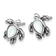 Rhodium Over Sterling Silver Antiqued Mother of Pearl June Birthstone
Turtle Earrings