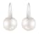 White Cultured Freshwater Pearl 14k White Gold Earrings 8-8.5mm