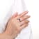 Round Blue Sapphire with White Sapphire Accents Sterling Silver Split
Shank Ring, 0.60ctw