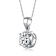 CZ Solitaire Pendant In Sterling Silver