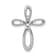 Rhodium Over 14k White Gold Diamond Cross Chain Slide Pendant