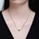 Emerald Color CZ Solitaire Necklace In Sterling Silver