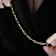 Two-Tone CZ Link Bracelet In 14K Gold Over Brass