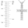 1.50ctw Diamond Cross Pendant in 14k White Gold
