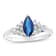 0.69ctw Sapphire and Diamond Ring in 14k White Gold