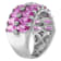 Sterling Silver Lab Created Pink Sapphire and White Sapphire Ring 4.75ctw