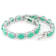 Emerald And White Zircon Tennis Bracelet In Sterling Silver 22.04ctw