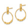 14k Yellow Gold Polished Circle Dangle Earrings