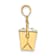 14k Yellow Gold 3D Red and White Enameled Moveable Chinese Take-Out Box Charm