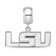 Sterling Silver Rhodium-plated LogoArt Louisiana State University Small
Dangle Bead