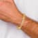 14K Yellow Gold 7.4mm Hand-Polished Fancy Link Chain Bracelet