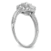Rhodium Over 14K White Gold Diamond Cluster Engagement Ring 0.22ctw
