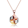 Knot Pendant Necklace In 18K Rose Gold Over Sterling Silver