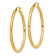 14k Yellow Gold 1 3/4" Polished Tube Hoop Earrings