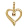 14k Yellow Gold Garnet and Diamond Heart Pendant