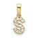 10k Yellow Gold Diamond Letter S Initial Pendant