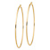 14k Yellow Gold Polished 3 3/16" Round Tube Hoop Earrings