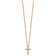 14K Rose Gold Over Sterling Silver Polished Cubic Zirconia Latin Cross Necklace