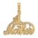 14k Yellow Gold Textured #1 Mother pendant