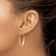 14k Yellow Gold Satin 3/8" Oval Twisted Hoop Earrings
