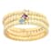 Stackable Ring Set With Topaz, Amethyst And CZ In 18K Gold Over Sterling Silver
