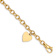 14k Yellow Gold Link with Heart Charm Bracelet