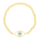 Sterling Statements 14K Yellow Gold Over Sterling Lab Turquoise and CZ
Evil Eye Stretch Bracelet