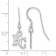 Rhodium Over Sterling Silver MLB LogoArt Kansas City Royals Dangle Earrings