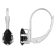 6x4mm Pear Shape Black Onyx Rhodium Over 10k White Gold Drop Earrings