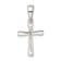 Rhodium Over Sterling Silver Cubic Zirconia Cross Pendant