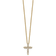 14K Yellow Gold Lab Grown Diamond Cross Pendant Necklace