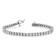 Rhodium Over 10k White Gold Illusion Setting Diamond Bracelet