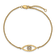 14k Yellow Gold I2/I-J Diamond Evil Eye 2 Strand Bracelet 0.13ctw