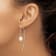Rhodium Over Sterling Silver Polished 8-9mm Freshwater Cultured Pearl
Threader Earrings