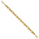 14k Yellow Gold 8.2mm Polished and Textured Fancy Link Bracelet
