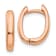 14K Rose Gold 7/16" Oval Hinged Hoop Earrings