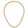 14K Yellow Gold Polished Fancy Round Link Necklace