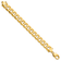 14k Yellow Gold 12mm Diamond-Cut Flat Beveled Curb Link Bracelet