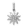 Rhodium Over 14k White Gold Diamond Fancy Sun Pendant