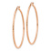 14k Rose Gold Diamond-Cut 2 1/16" Round Tube Hoop Earrings