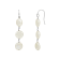 9-11mm Coin Shape White Freshwater Pearl Sterling Silver Dangle Earrings