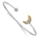 14k Two-tone Gold with Rhodium over 14k Yellow Gold Moon with Star
Diamond Cuff Bangle